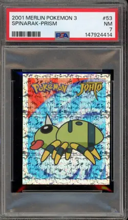 Pokemon Spinarak Merlin 3 Prism #53 PSA 7 - Image 1