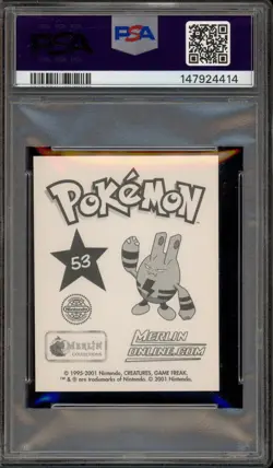 Pokemon Spinarak Merlin 3 Prism #53 PSA 7 - Image 2