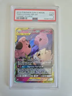PSA 9 Togepi & Cleffa & Igglybuff 143/236 Cosmic Eclipse Rare Pokemon TCG MINT - Image 1