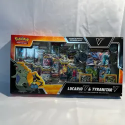 Pokemon TCG Lucario V & Tyranitar V Heavy Hitters Premium Collection Mailer Box - Image 1