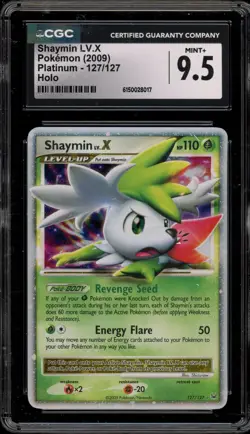 Pokemon Shaymin Lv.X Platinum Holo Ultra Rare #127 CGC 9.5 - Image 1