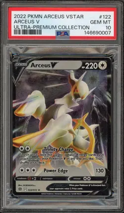 Pokemon Arceus V VSTAR Ultra-Premium Coll. Metal Promo #122 PSA 10 Gem Mint - Image 1