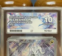 Pokemon N’s Reshiram Illustration Rare 2025 Journey Together ‘167/159’ Ace 10 ✨ - Image 3