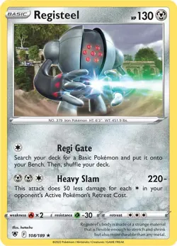Pokemon TCG Registeel (108/189) [Sword & Shield: Astral Radiance] Lightl - Image 1