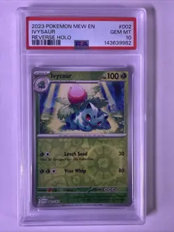 2023 POKEMON MEW EN-151 IVYSAUR #002 Reverse Holo PSA 10 - Image 1