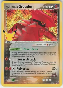 Team Magma's Groudon 9/95 Celebrations: Classic Collection Pokemon NM - Image 1