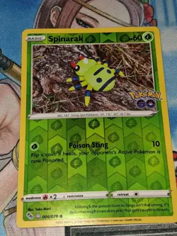 Pokemon Spinarak (Peelable Ditto) 006/078 Pokemon GO Reverse Holo LP - Image 1