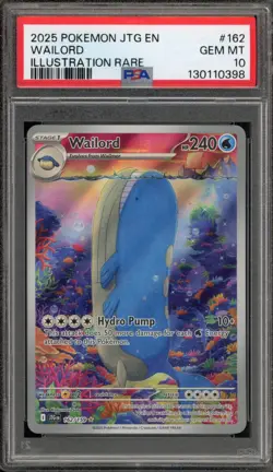 Pokemon Wailord Journey Together Illustration Rare #162 PSA 10 Gem Mint - Image 1