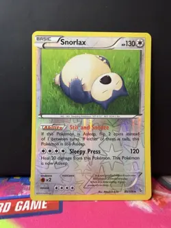 Pokemon TCG - XY Flashfire - Snorlax 80/106 Reverse Holo Rare - MP - Image 1