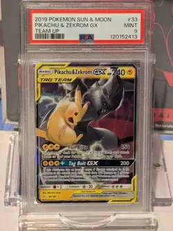 Pokemon TCG - Pikachu & Zekrom GX #33 - Team Up - PSA 9 Mint - Image 3
