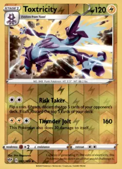 Toxtricity 063/189 Holo Rare Darkness Ablaze Pokemon Reverse Holo Near Mint - Image 1