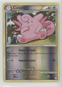Clefable Spanish Reverse Foil Pokemon HeartGold & SoulSilver #3 2010 - Image 1