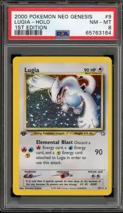 Pokemon Lugia Neo Genesis 1st Edition Holo Rare #9 PSA 8 - Image 1