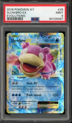 Pokemon Slowbro EX XY Evolutions Holo Rare #26 PSA 9 Mint - Image 1