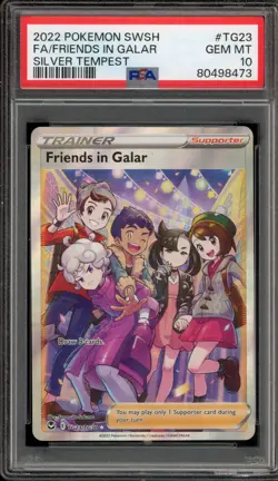 Pokemon Friends in Galar Silver Tempest Trainer Gallery Full Art #TG23 PSA 10 - Image 1