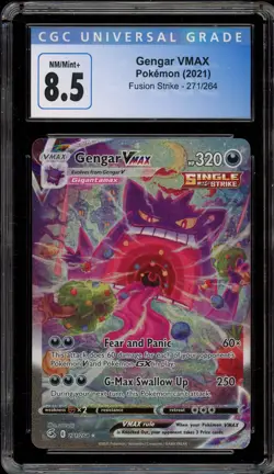 Pokemon Gengar VMAX Fusion Strike Secret Rare Full Alt Art #271 CGC 8.5 - Image 1