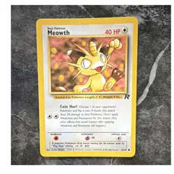 Pokemon Meowth 62/82 Team Rocket Basic 40 HP Common Regular WOTC 2000 - Image 1