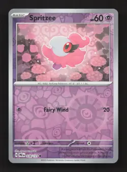 Spritzee 038/131 Common SV: Prismatic Evolutions Pokemon Reverse Holo Near Mint - Image 1