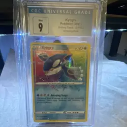 Pokemon TCG Kyogre 021/072 Shining Fates Amazing Rare Holo CGC 9 English - Image 1