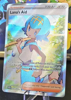 🔥 Pokemon TCG Lana's Aid 207/167 SV06: Twilight Masquerade UR Full Art Holo NM - Image 3