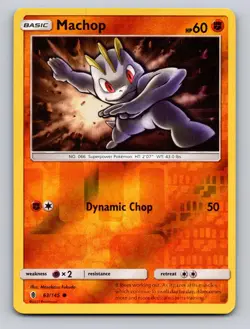 Machop 63/145 Common Guardians Rising Pokemon Reverse Holo NM - Image 1