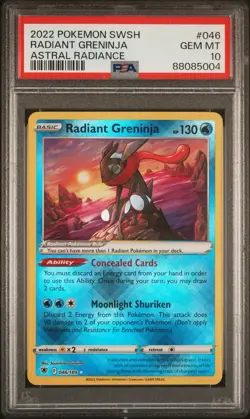 🔥Pokemon Radiant Greninja 046/189 Astral Radiance Radiant Rare Holo PSA 10 - Image 1