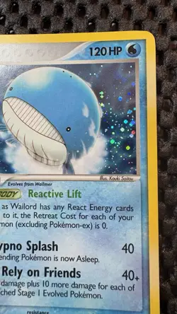 Pokemon TCG EX Legend Maker 2006 Wailord 14/92 Holo Rare Card LP - Image 3