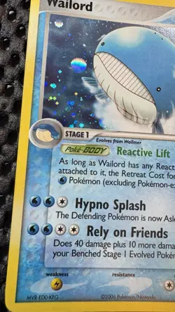Pokemon TCG EX Legend Maker 2006 Wailord 14/92 Holo Rare Card LP - Image 5