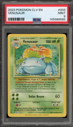Pokemon Venusaur Classic Venusaur & Lugia ex Deck Holo #003 PSA 9 Mint - Image 1