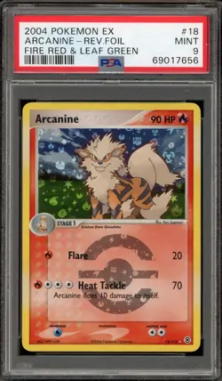 Pokemon Arcanine EX Fire Red & Leaf Green Reverse Holo Rare #18 PSA 9 Mint - Image 1
