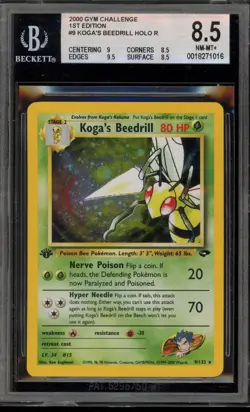 Pokemon Koga's Beedrill Gym Challenge 1st Edition Holo Rare #9 BGS 8.5 - Image 1