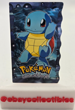 1999 TOPPS POKEMON MOVIE DIE-CUT SQUIRTLE SP BLUE TOPPS LOGO #7 HP - Image 1