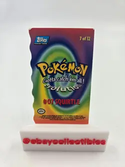 1999 TOPPS POKEMON MOVIE DIE-CUT SQUIRTLE SP BLUE TOPPS LOGO #7 HP - Image 2