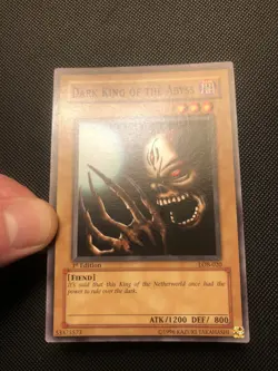 Yugioh 1st Edition Dark King Of The Abyss LOB-020 NA English Vintage - Image 2