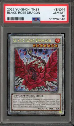 Yu-Gi-Oh! Black Rose Dragon Quarter Century Secret Rare TN23-EN014 PSA 10 - Image 1