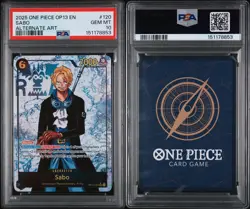2025 ONE PIECE OP13 120 CARRYING ON HIS WILL SABO SEC ALT ART PARALLEL PSA 10 - Image 3