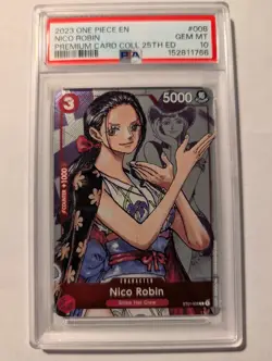 Nico Robin ST01-008 25th Anniversary 2023 One Piece Premium Card PSA 10 - Image 1
