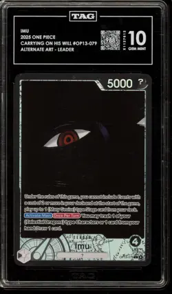 One Piece CCG Imu Carrying on His Will Alt Art Leader OP13-079 TAG 10 Gem Mint - Image 1