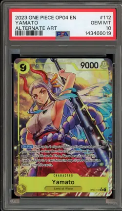 One Piece CCG Yamato Alternate Art OP04-112 PSA 10 Gem Mint - Image 1