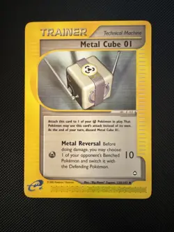 Metal Cube 01 129/147 Aquapolis Pokemon Near Mint S546 - Image 1