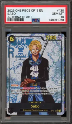 One Piece CCG Sabo Alternate Art OP13-120 PSA 10 Gem Mint - Image 1