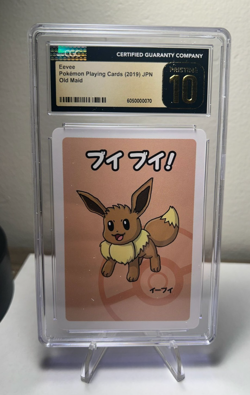 2019 Pokemon Japanese Playing Cards Old Maid Eevee CGC 10 PRISTINE - Image 1