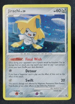 Pokemon TCG Jirachi 7/111 Platinum Rising Rivals Holo Rare 7/111 LP - Image 1