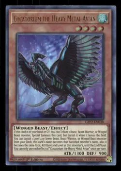 Yugioh Cocatorium the Heavy Metal Avian #GFP2-EN038 Ultra Rare NM - Image 1