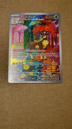 SAWSBUCK 166/162 ILLUSTRATION RARE TEMPORAL FORCES POKEMON NEAR MINT - Image 1