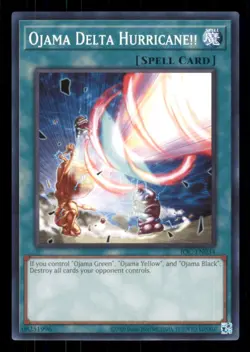 Yugioh Ojama Delta Hurricane!! #IOC-EN034 Invasion of Chaos (25th Ann Ed) NM - Image 1