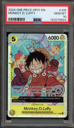 One Piece CCG Monkey.D.Luffy OP07-109 PSA 10 Gem Mint - Image 1