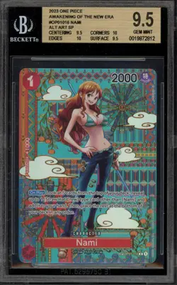 One Piece CCG Nami Awakening of the New Era Alt Art OP01-016 BGS 9.5 - Image 1