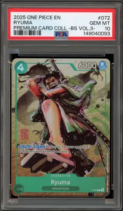 One Piece CCG Ryuma Premium Card Coll. BS Vol. 3 P-072 PSA 10 Gem Mint - Image 1