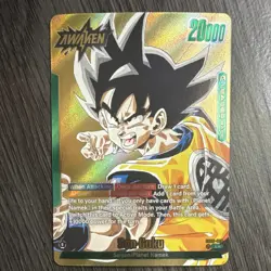 Bandai Dragon Ball Super SB02 Son Goku Awaken Leader Foil Card SB02-033 - Image 1